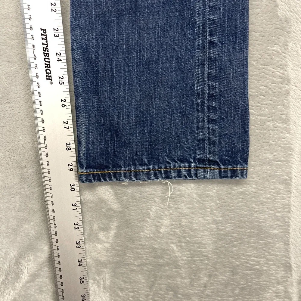 Levi's Jeans Mens 30x30 Blue Denim 527 Whiskered Faded Slim Bootcut Americana